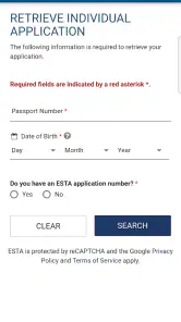 ESTA Mobile screenshot