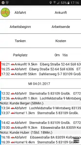 Fahrtenbuch GPS-Zeiterfassung screenshot
