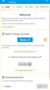FairEmail, privacy aware email screenshot