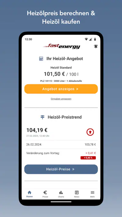 FastEnergy Heizöl screenshot 1