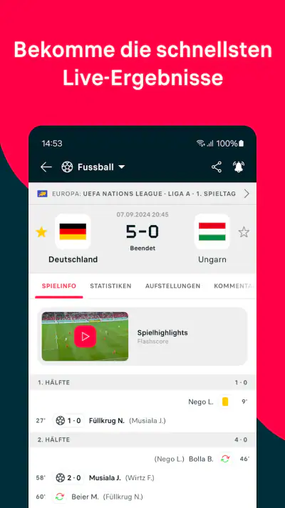 Flashscore: Ergebnisse & News screenshot 1