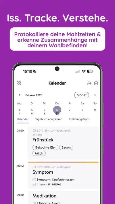 FoodLog - Ernährungstagebuch screenshot 1