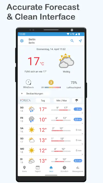 Foreca Wetter & Regenradar screenshot 1