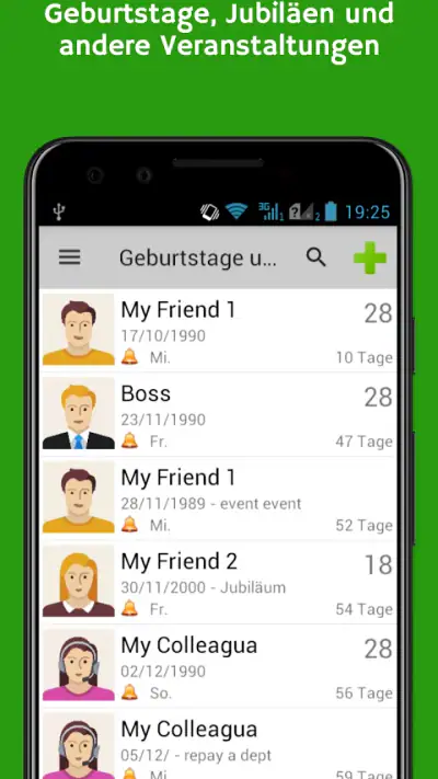 Geburtstage und Ereignisse screenshot 1
