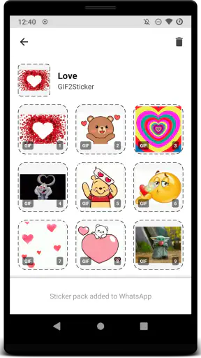 GIF2Sticker Animated Stickers screenshot 1