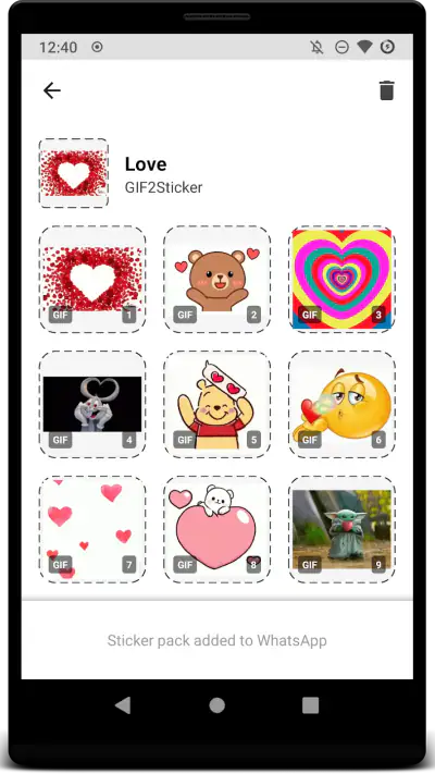 GIF2Sticker Animated Stickers screenshot 1