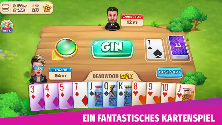 Gin Rummy - Online Rommé screenshot 1