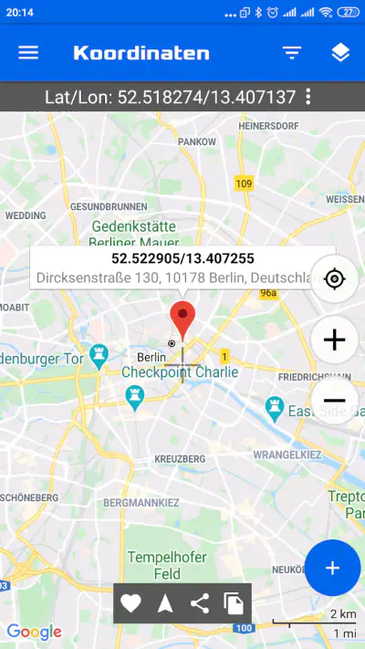 GPS-Koordinatenkarte screenshot 1