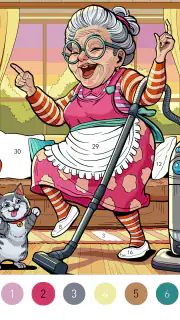 Granny Color By Number Game screenshot 2