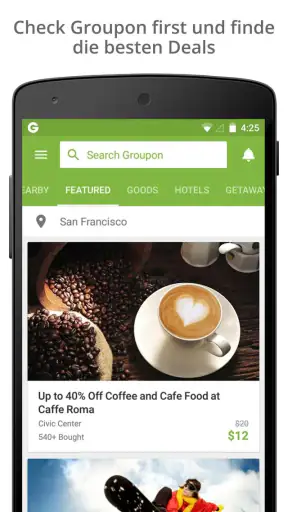 Groupon: Deals und Gutscheine screenshot 1