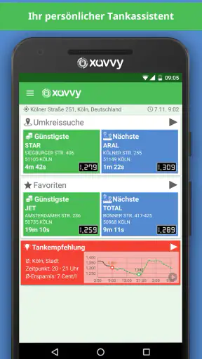Günstig tanken mit xavvy fuel screenshot 1