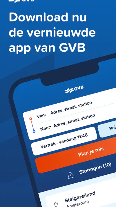 GVB reis app screenshot 1