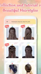 Hairstyles step by step screenshot