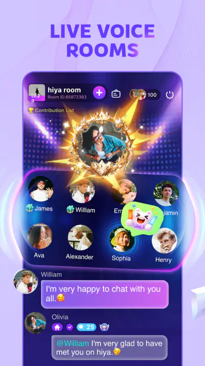 Hiya Game – Party & Voice Chat screenshot 1
