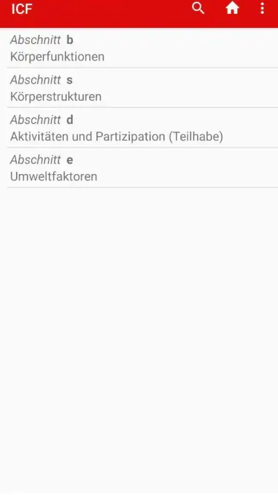 ICF Codes screenshot 1