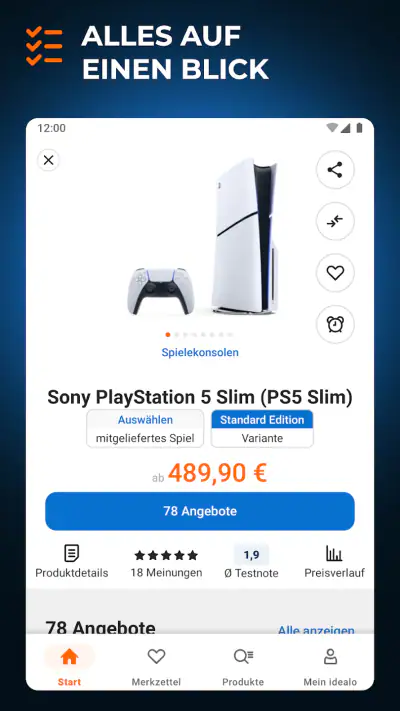idealo: Produkt Preisvergleich screenshot 1