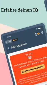 IQ Test Deutsch Gehirnjogging screenshot