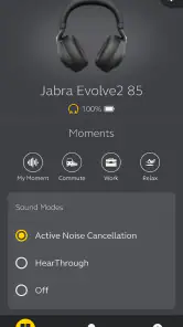 Jabra Sound+ screenshot