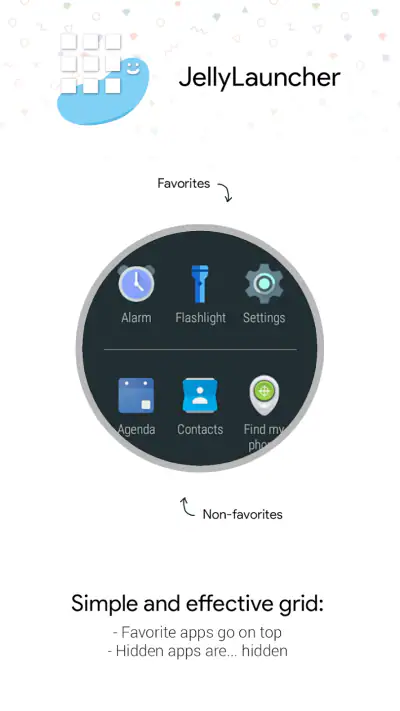 JellyLauncher for Wear OS™ screenshot 1