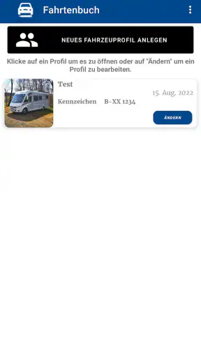 KFZ Fahrtenbuch Deutsch screenshot 1