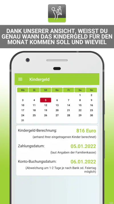 Kindergeld Auszahlungstermine screenshot 1