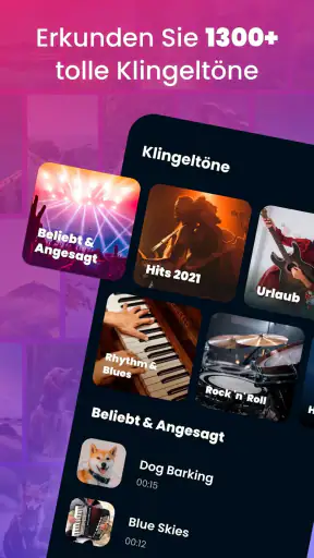 Klingelton Lieder für Android screenshot 1