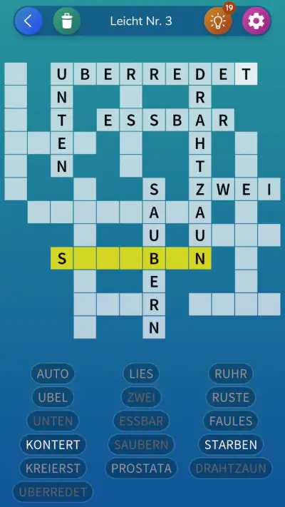 Kreuzgitter Worträtsel screenshot 1
