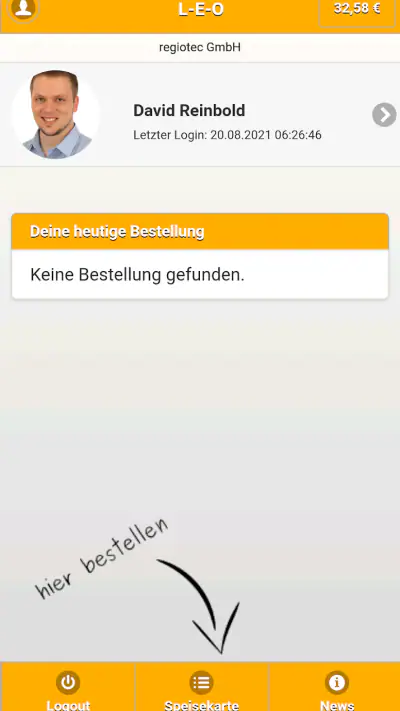 L-E-O Mensa-App screenshot 1