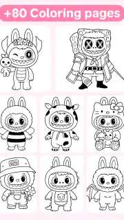 Labubu Coloring Games for Kids screenshot 4