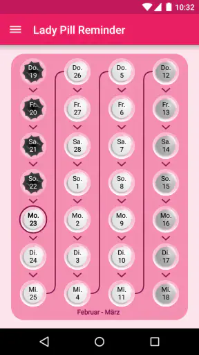Lady Pill Reminder screenshot 1