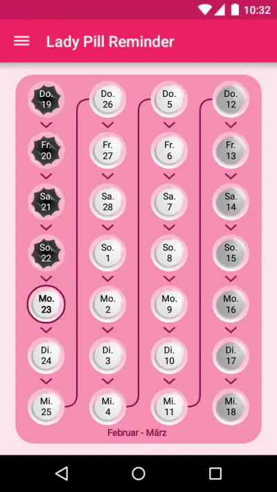 Lady Pill Reminder screenshot 1