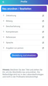 Lebenslauf erstellen Bewerbung screenshot