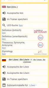 LEO Wörterbuch screenshot