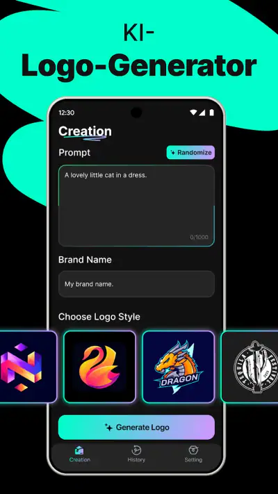 Logo Maker - KI Design screenshot 1