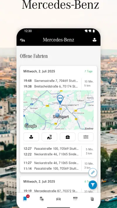Mercedes-Benz Fahrtenbuch screenshot 1