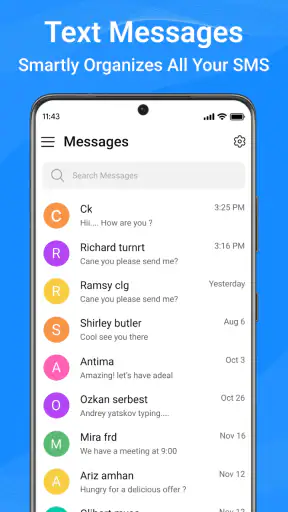 Messages: Text SMS screenshot 1