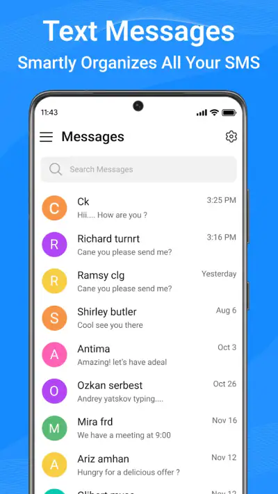 Messages: Text SMS screenshot 1