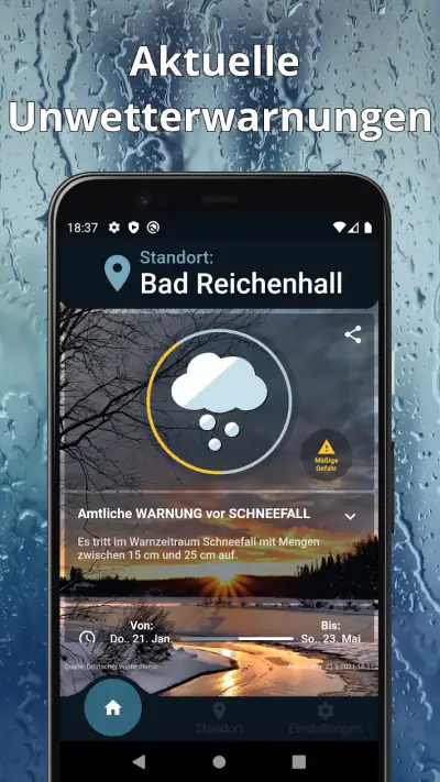 Meteo! - Unwetter Warn App screenshot 1