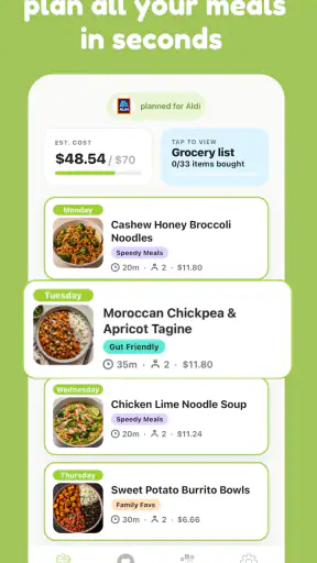 mise - meal planner screenshot 1