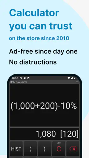 Mobi Taschenrechner PRO screenshot 1