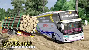 Mod Jalan Rusak Bussid Lumpur screenshot 1