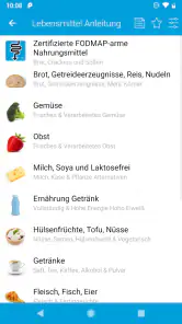 Monash University FODMAP diet screenshot