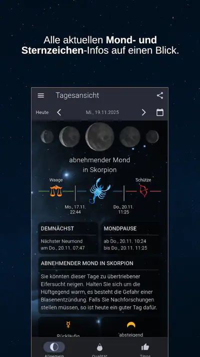 MoonWorx Mondkalender screenshot 1