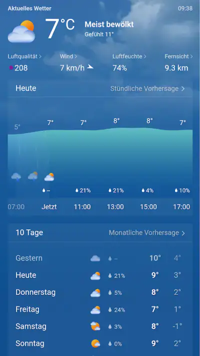 MSN Wetter screenshot 1