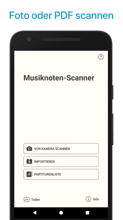 Musik Noten Scanner, Leser app screenshot 1