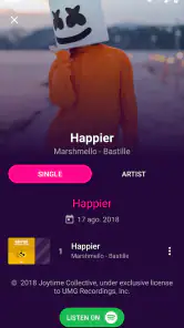 Musikerkennung screenshot