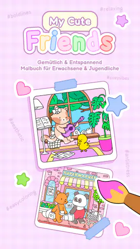 My Cute Friends: Malbuch screenshot 1