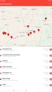 My Earthquake Alerts - Map screenshot