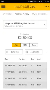 MyMTN screenshot