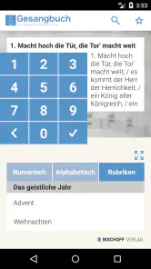 NAK Gesangbuch screenshot